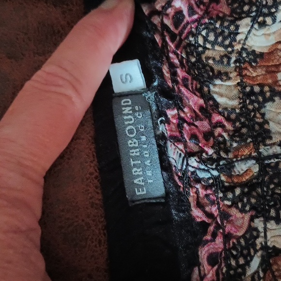 EARTHBOUND TRADING CO Harem Boho Hippie Gypsy Loose High Waist Pants Women Small - Picture 3 of 9